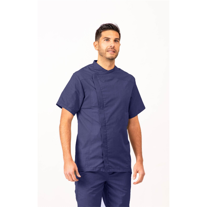 ropa laboral chaqueta cocina azul