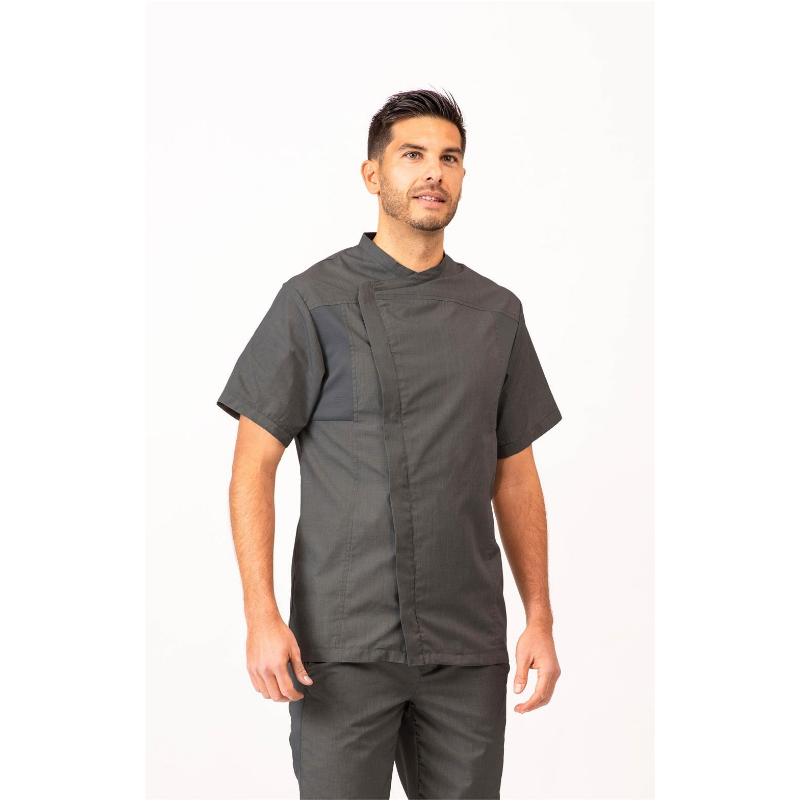 ropa laboral chaqueta cocina gris