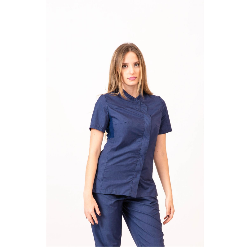 ropa laboral chaqueta cocina azul