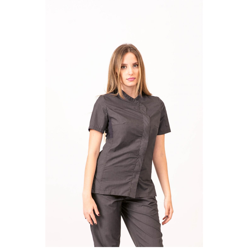 ropa laboral chaqueta cocina gris